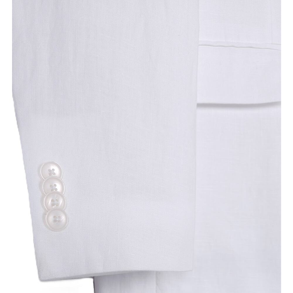 Tommy Hilfiger Mens Modern Fit Linen Sport Coat Blazer 46R White Solid NWT - Picture 5 of 7